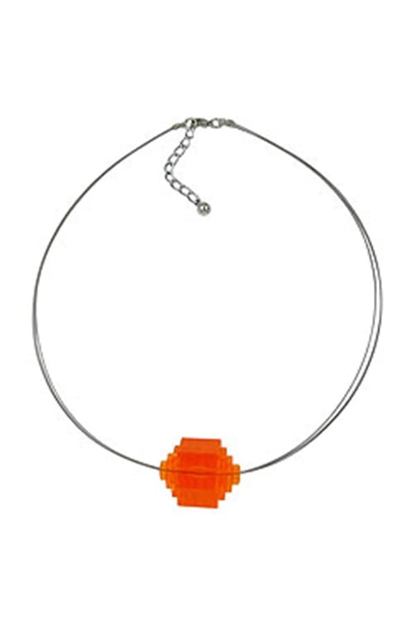 Necklace Eye-Catching Bead Orange - GL02006