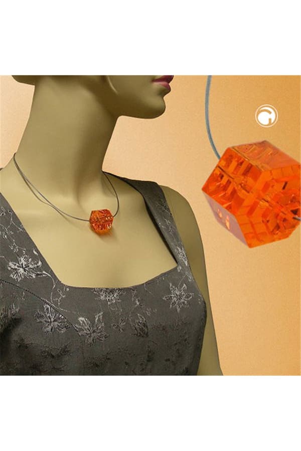 Necklace Eye-Catching Bead Orange - GL02006
