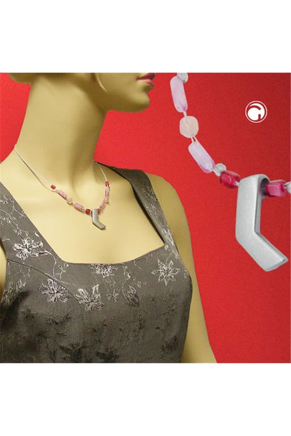 Necklace Angle Silver-Coloured Matt 42cm - GL00312