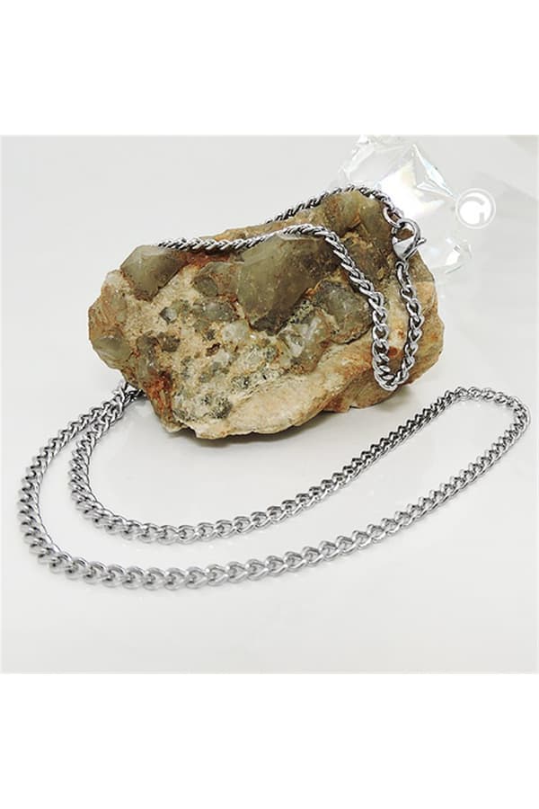 Necklace Curb Chain Stainless Steel - GL03366-45