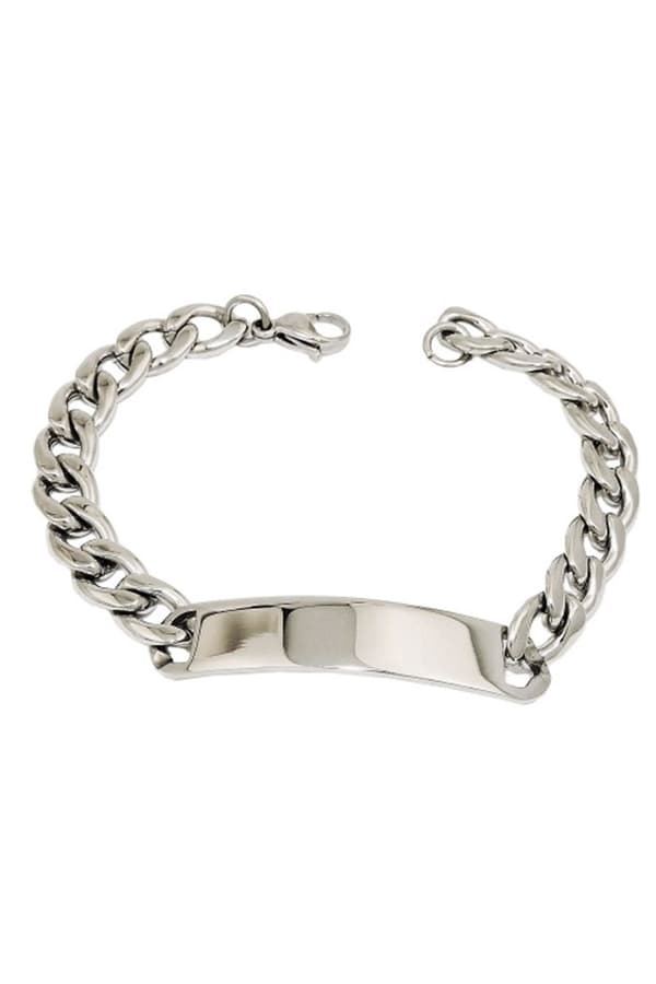 Id Bracelet Curb Chain Stainless Steel - GL03358-21
