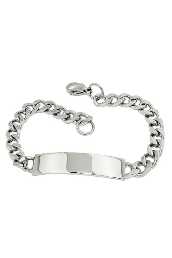 Id Bracelet Curb Chain Stainless Steel - GL03353-20
