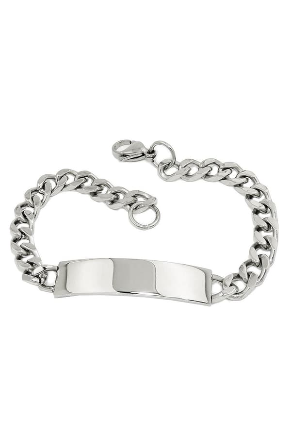 Id Bracelet Curb Chain Stainless Steel - GL03353-20
