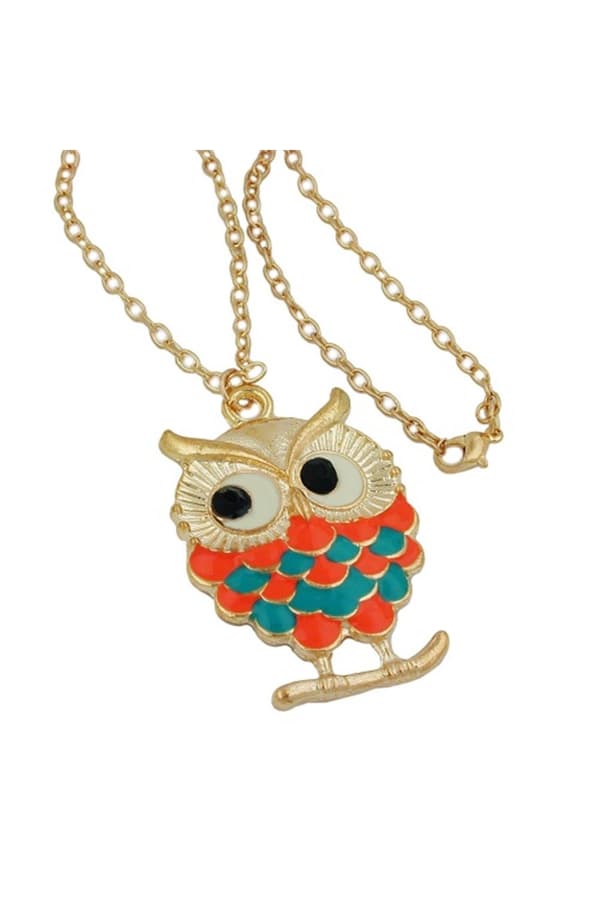 Necklace Owl Multi-Coloured - GL01192