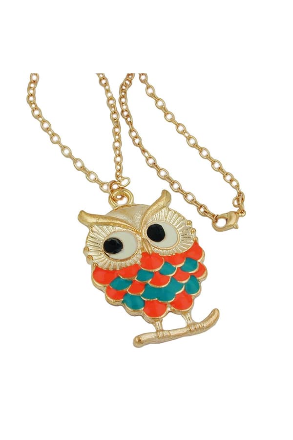 Necklace Owl Multi-Coloured - GL01192