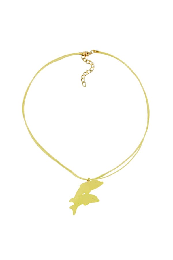 Necklace Dolphin Yellow Matte 45mm - GL06255