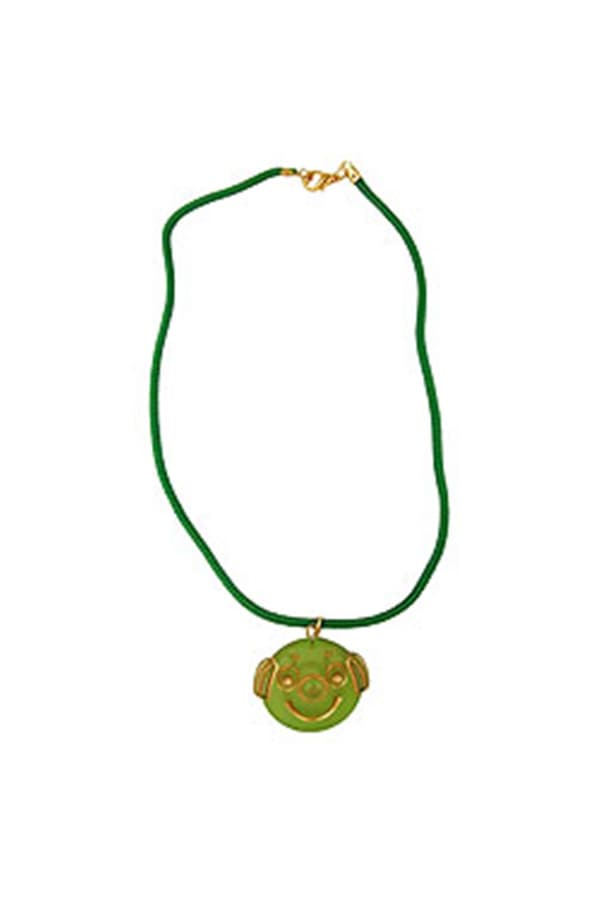 Necklace Clown Green Matte Polished - GL06171