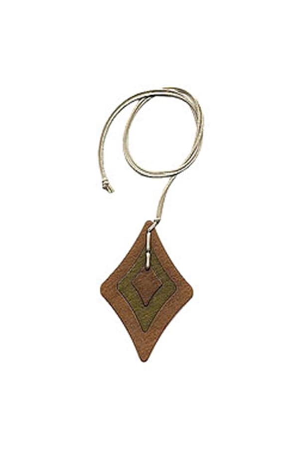 Necklace Baroque Pendant Brown/ Green - GL07548