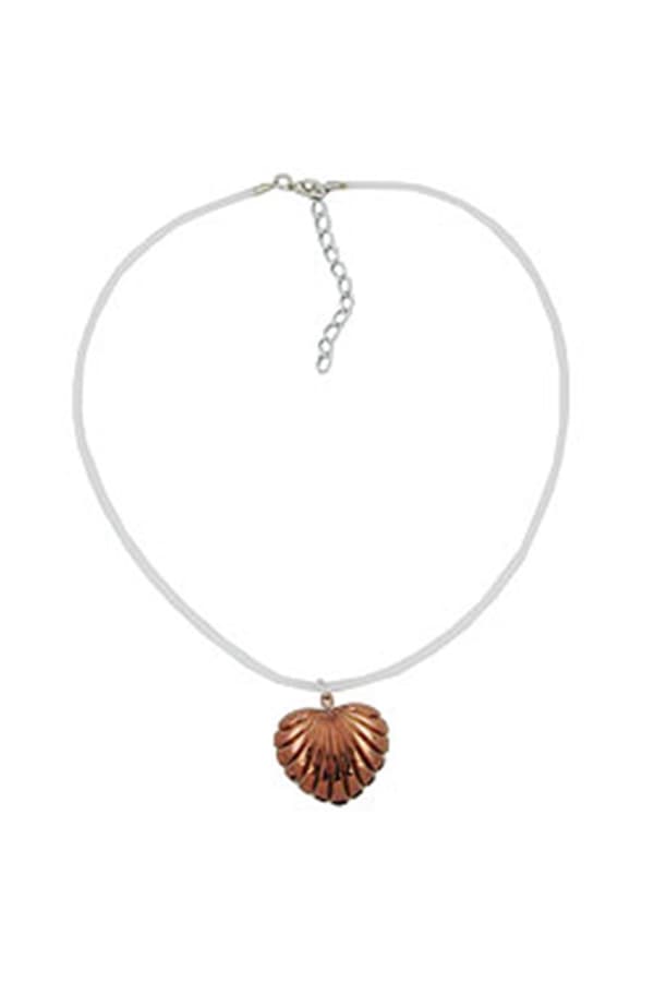 Necklace Seashell-Heart Shape Copper-Coloured - GL05971