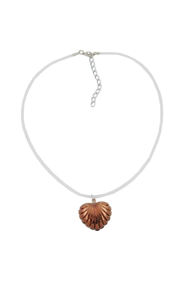 Necklace Seashell-Heart Shape Copper-Coloured - GL05971