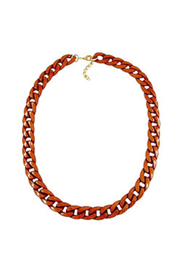Necklace Curb Chain Brown Glossy - GL05854