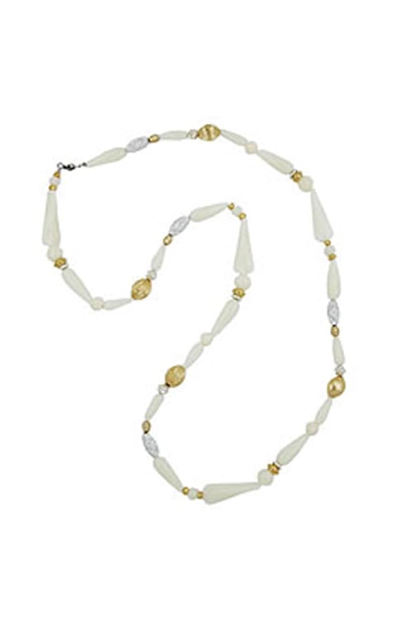 Necklace Beads Cream 96cm - GL03435