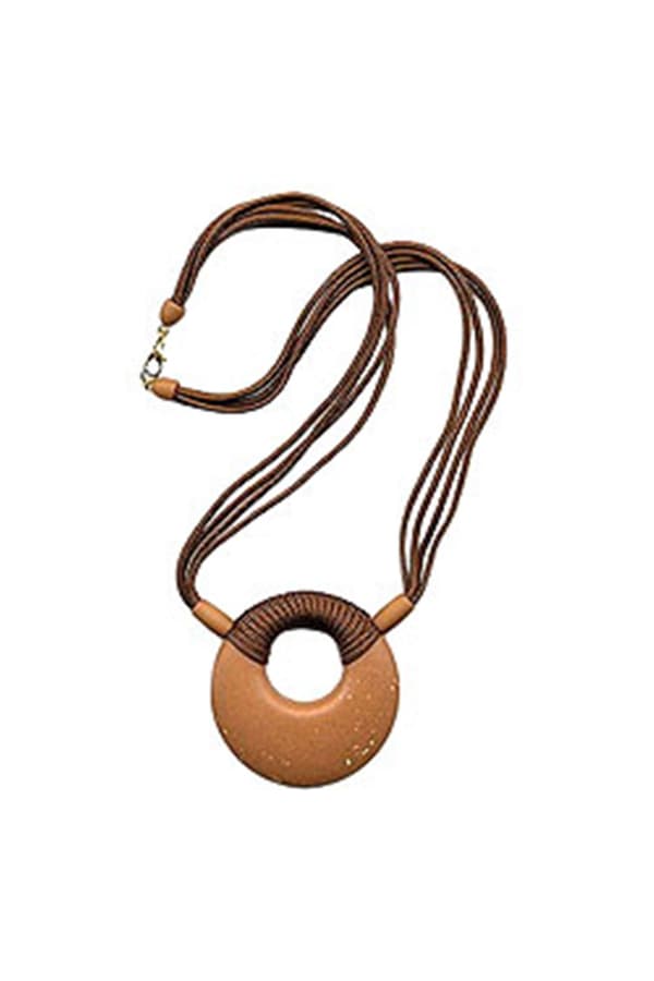Necklace Amulet Caramel/ Brown - GL02312