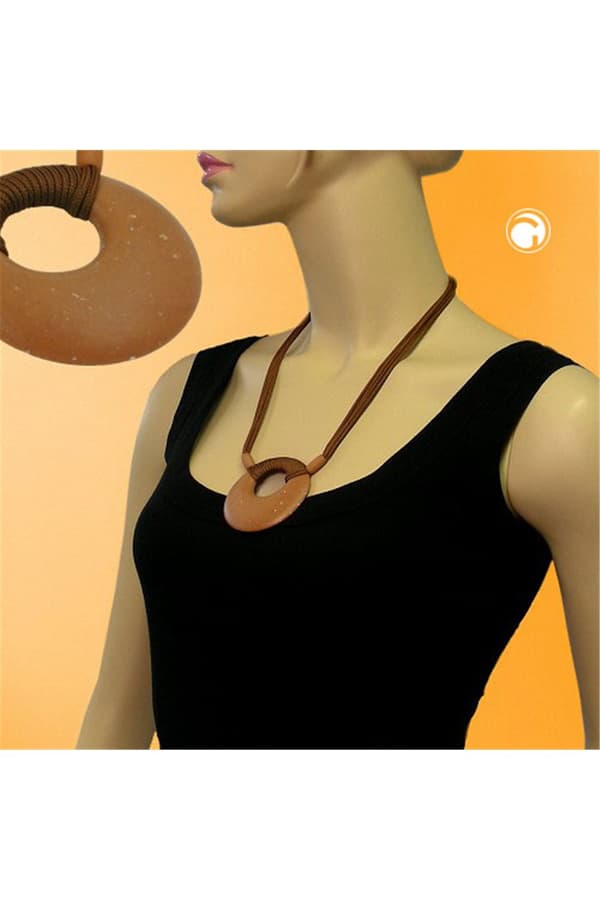 Necklace Amulet Caramel/ Brown - GL02312