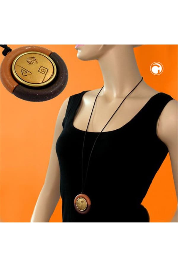 Necklace Pendant Brown/ Gold - GL02311