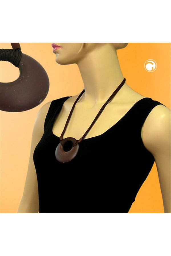 Necklace Amulet Dark Brown - GL02309