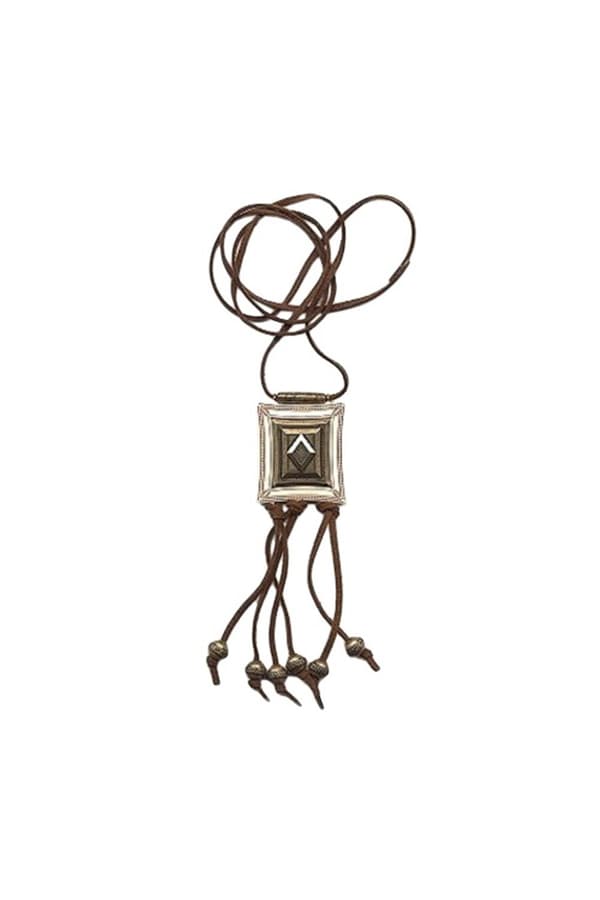 Necklace Square Ivory Brass - GL01462
