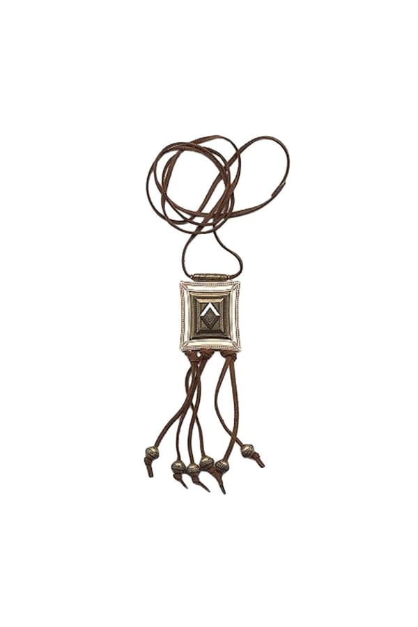 Necklace Square Ivory Brass - GL01462