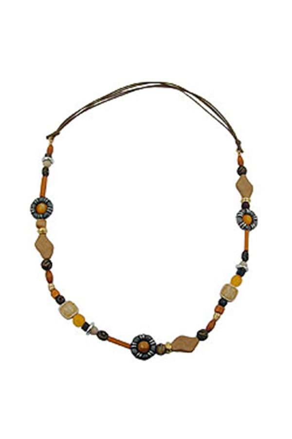 Necklace Orange/ Light Brown/ Ochre - GL01018
