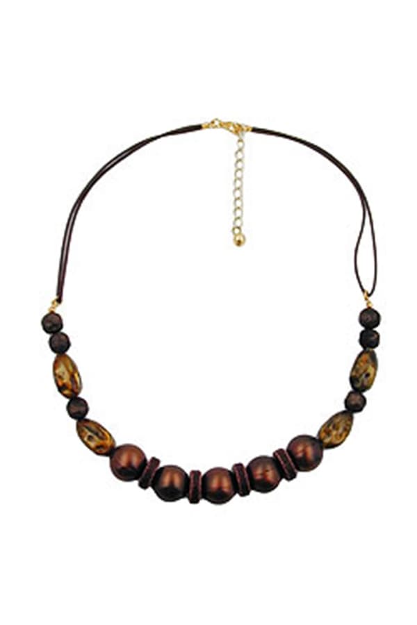 Necklace Dark Brown/ Silky Shimmering - GL00125