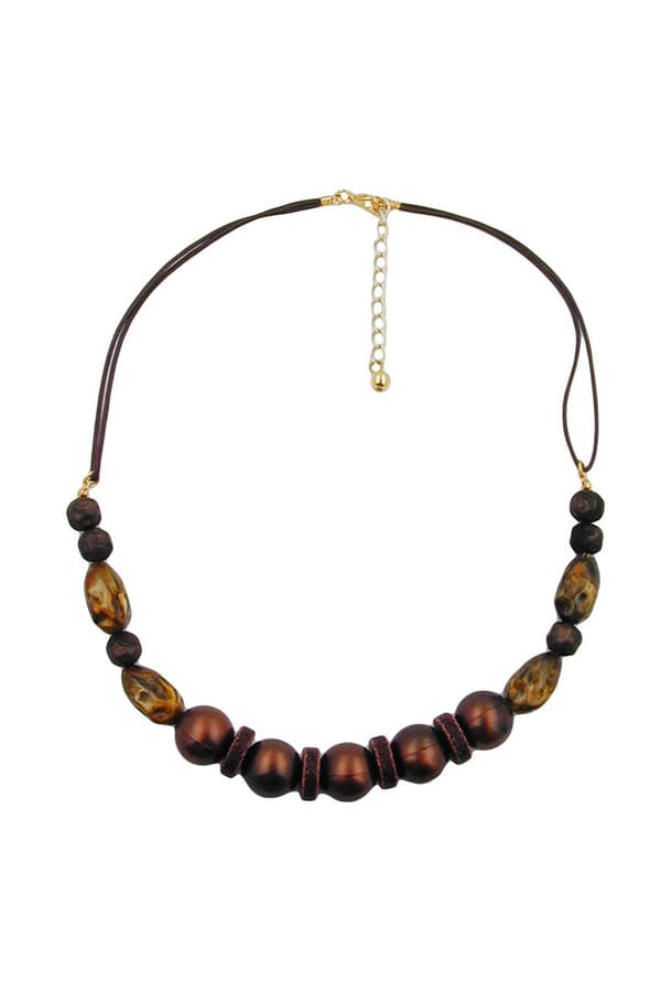 Necklace Dark Brown/ Silky Shimmering - GL00125