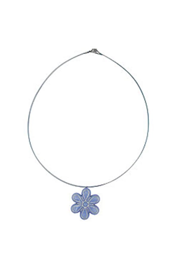 Necklace Flower Pendant Blue - GL07043