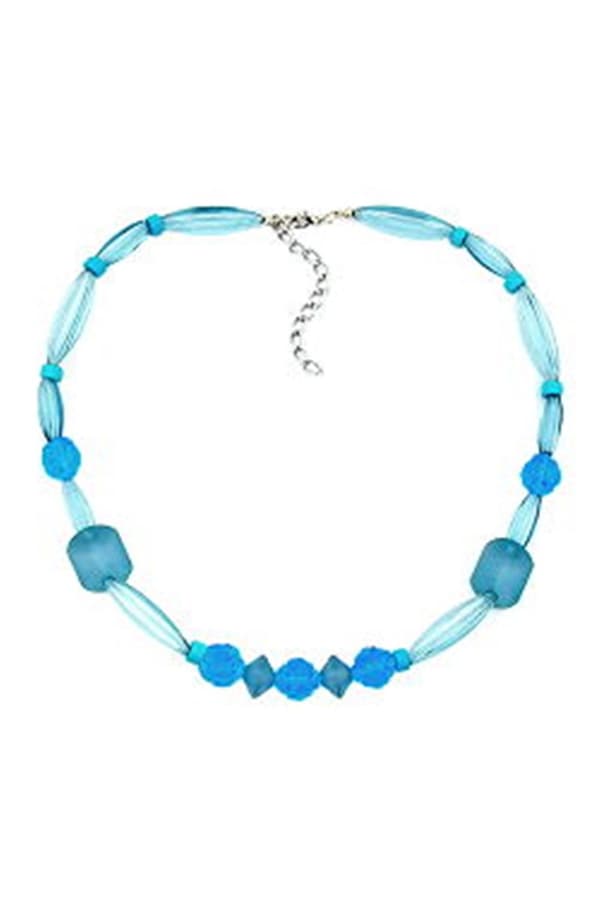 Necklace Blue Tones Various Beads - GL00534