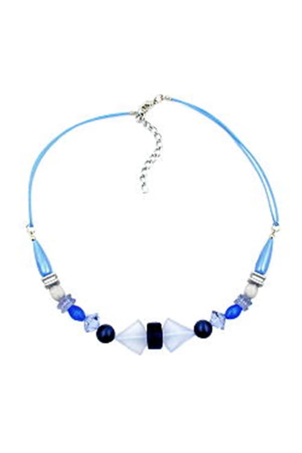 Necklace Blue Tones Various Beads - GL00533