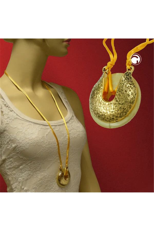 Necklace Amulet Horse Shoe Yellow - GL07351
