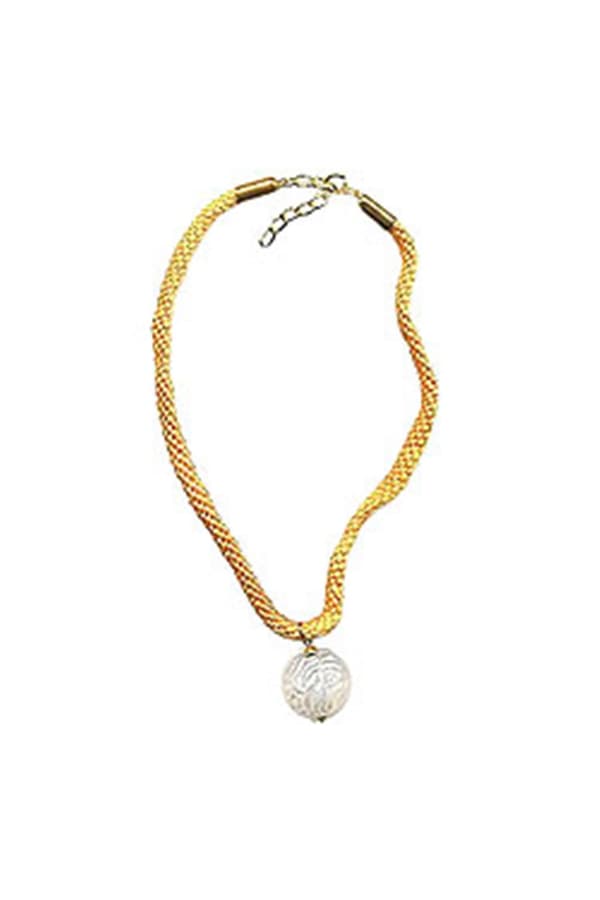 Necklace Eyecatching Bead White - GL05239