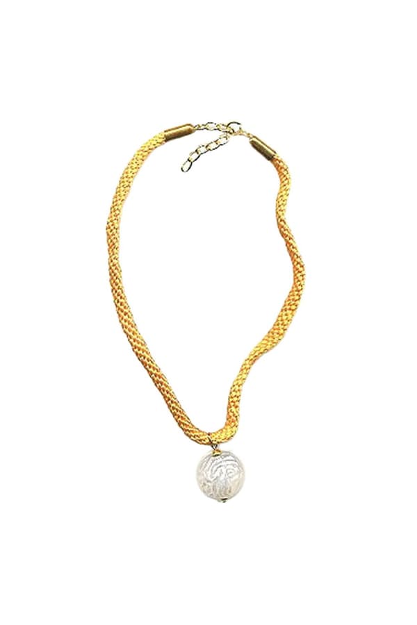 Necklace Eyecatching Bead White - GL05239