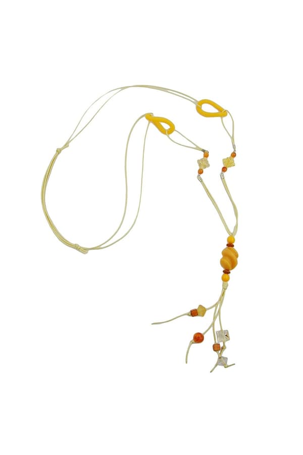 Necklace Yellow Beads 100cm - GL02766
