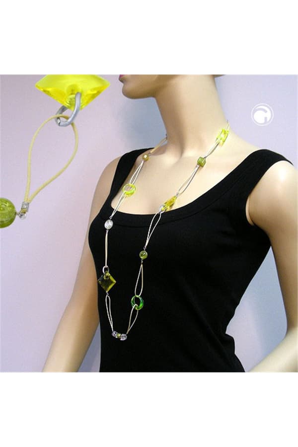 Necklace Yellow Green 100cm - GL02508