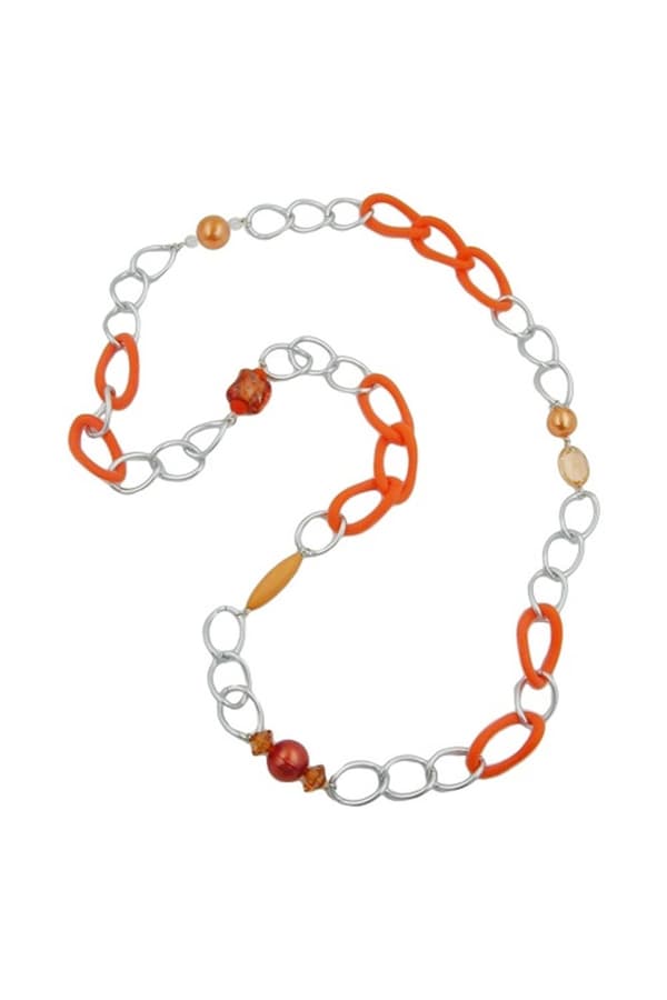 Necklace Curb Chain Beads 95cm - GL02495