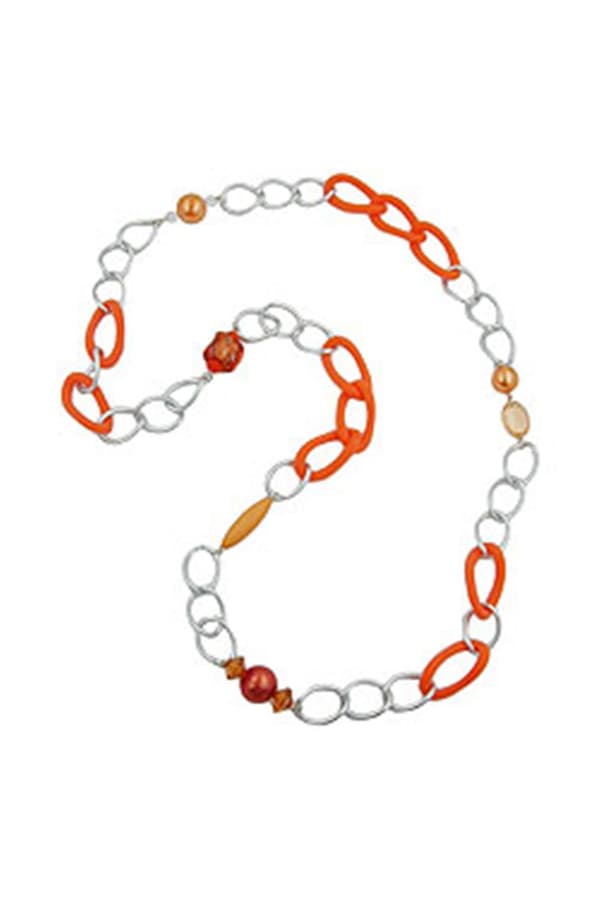 Necklace Curb Chain Beads 95cm - GL02495