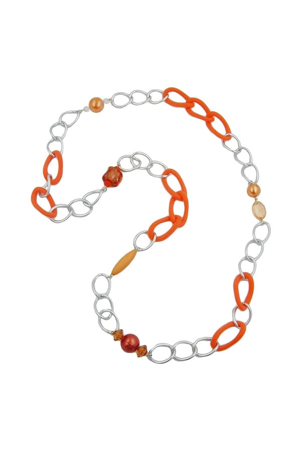 Necklace Curb Chain Beads 95cm - GL02495