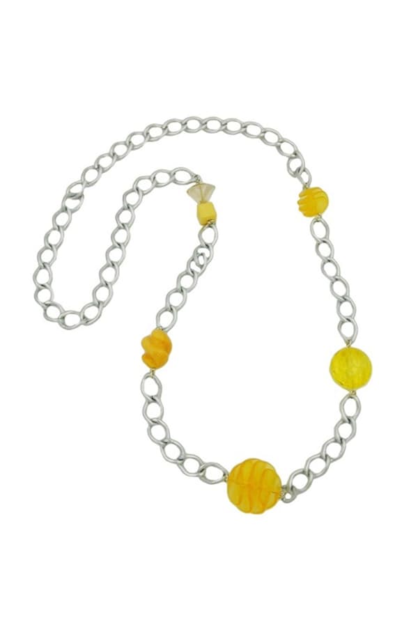Necklace Curb Chain Beads 95cm - GL02433