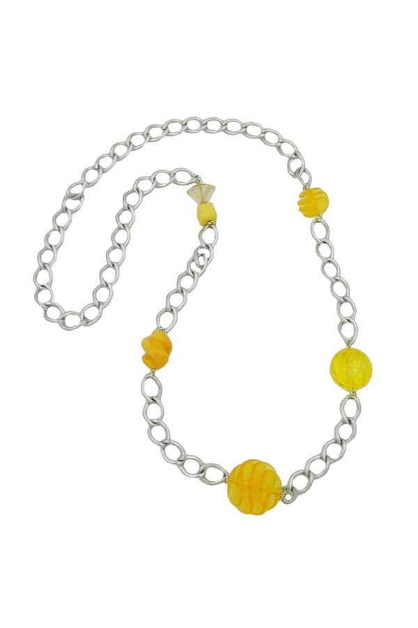 Necklace Curb Chain Beads 95cm - GL02433