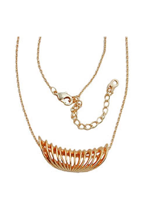 Necklace Spiral Pendant Copper Colored - GL01203