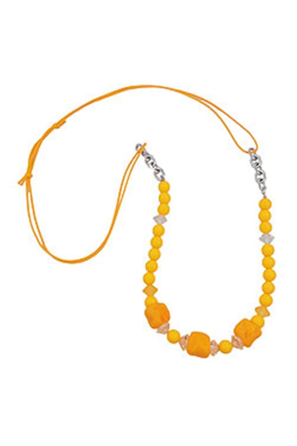 Necklace Stone-Shaped Beads Yellow - GL01067