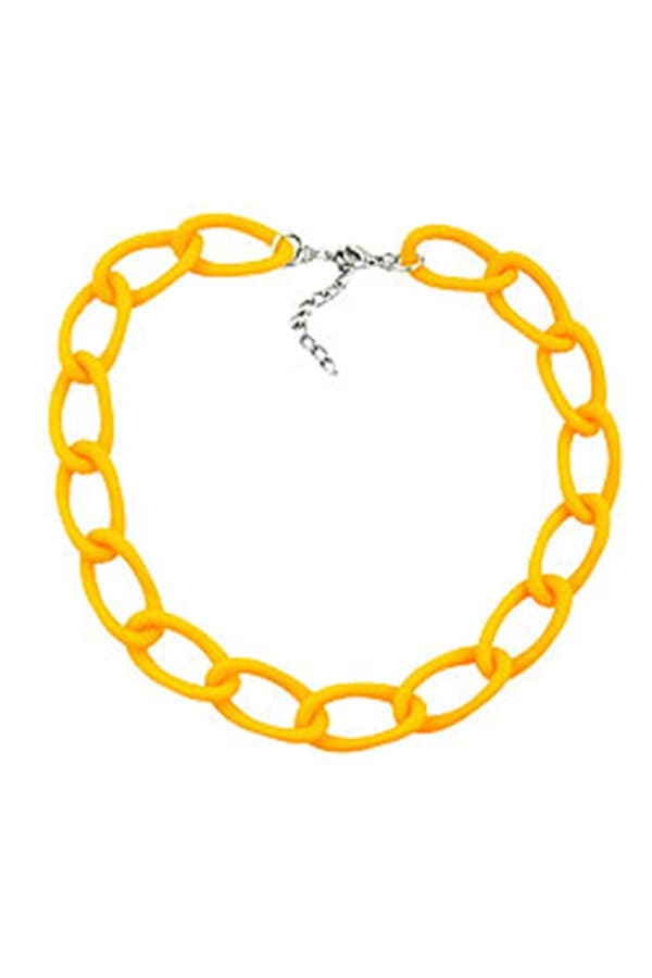 Necklace Wide Curb Chain Yellow-Matt - GL00579