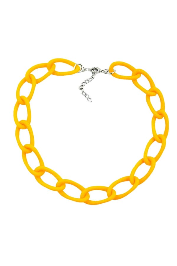 Necklace Wide Curb Chain Yellow-Matt - GL00579