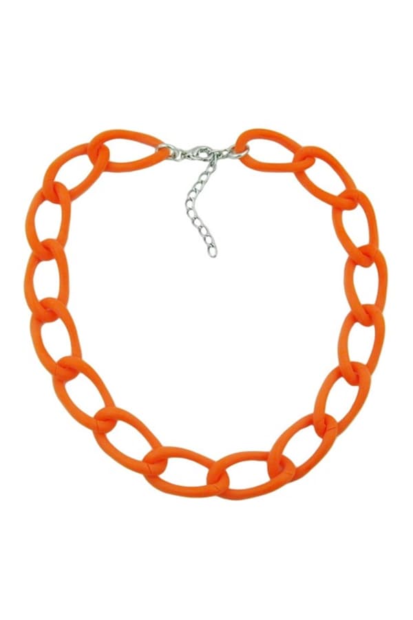 Necklace Wide Curb Chain Apricot-Matt - GL00577