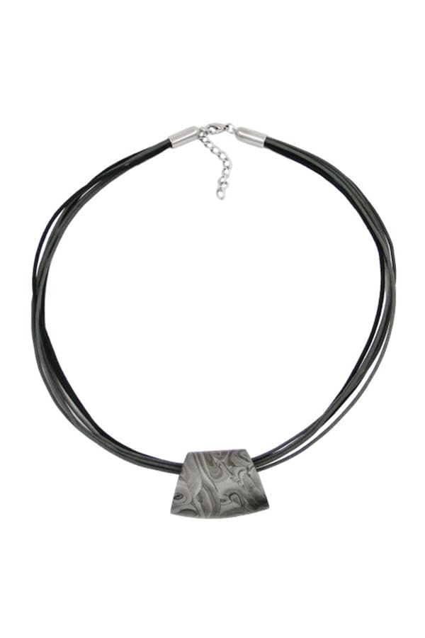 Necklace Trapezium Grey-Black 50cm - GL07510