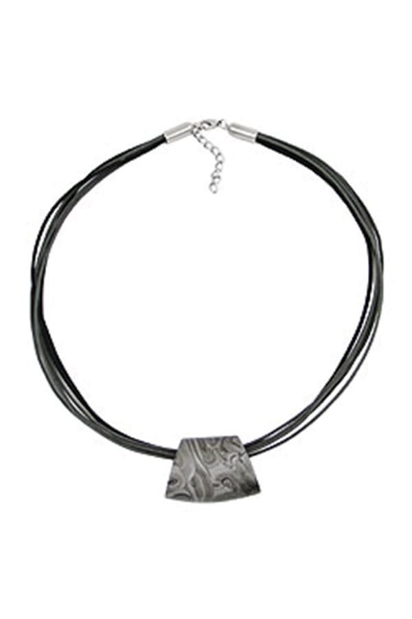 Necklace Trapezium Grey-Black 50cm - GL07510