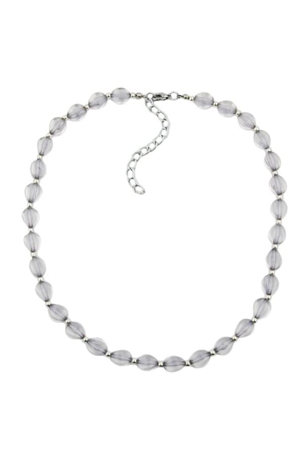 Necklace Beads Tretragonal Style Beads Grey - GL07470