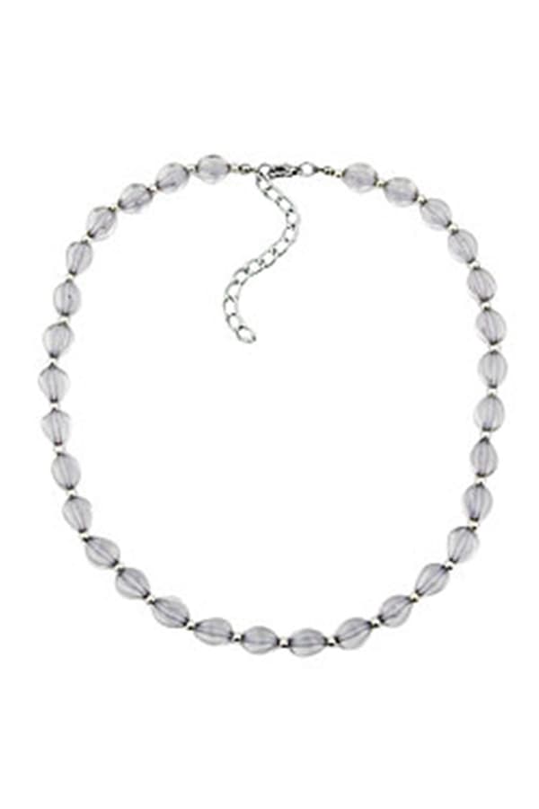 Necklace Beads Tretragonal Style Beads Grey - GL07470