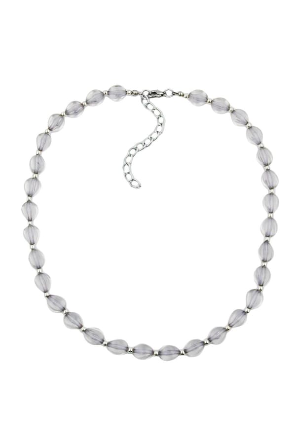 Necklace Beads Tretragonal Style Beads Grey - GL07470