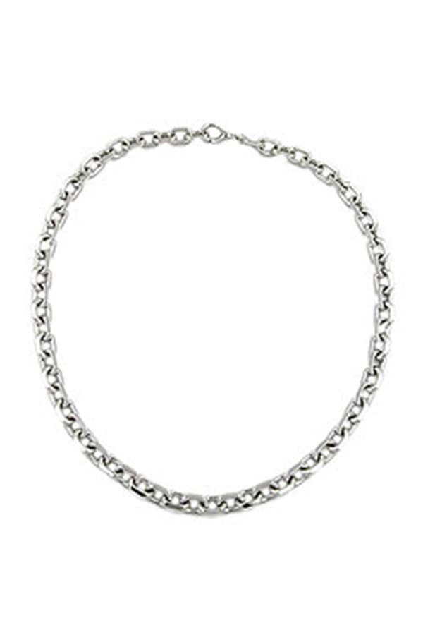 Necklace Anchor Chain Rhodium Plated 50cm - GL02240
