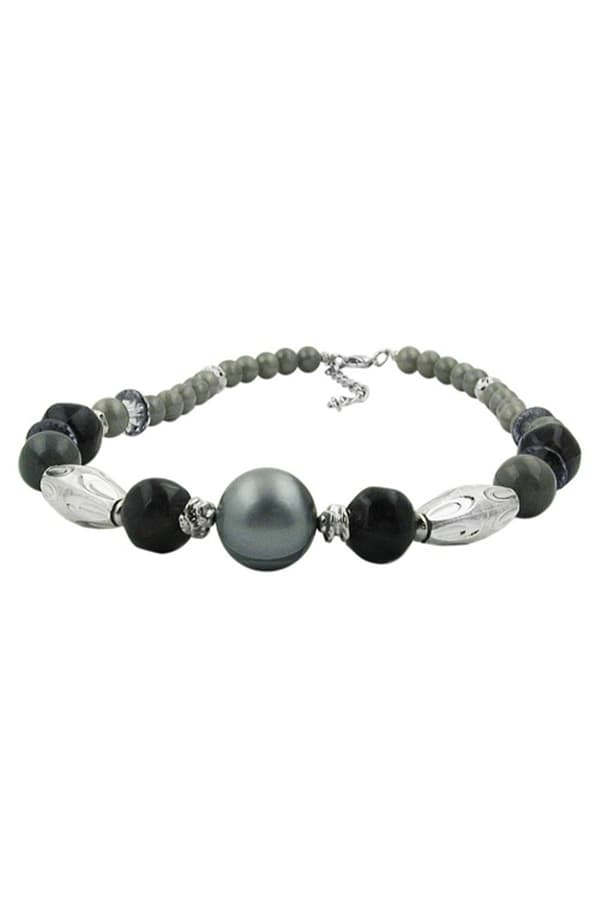 Necklace Olive/ Silvergrey Chromed - GL01942